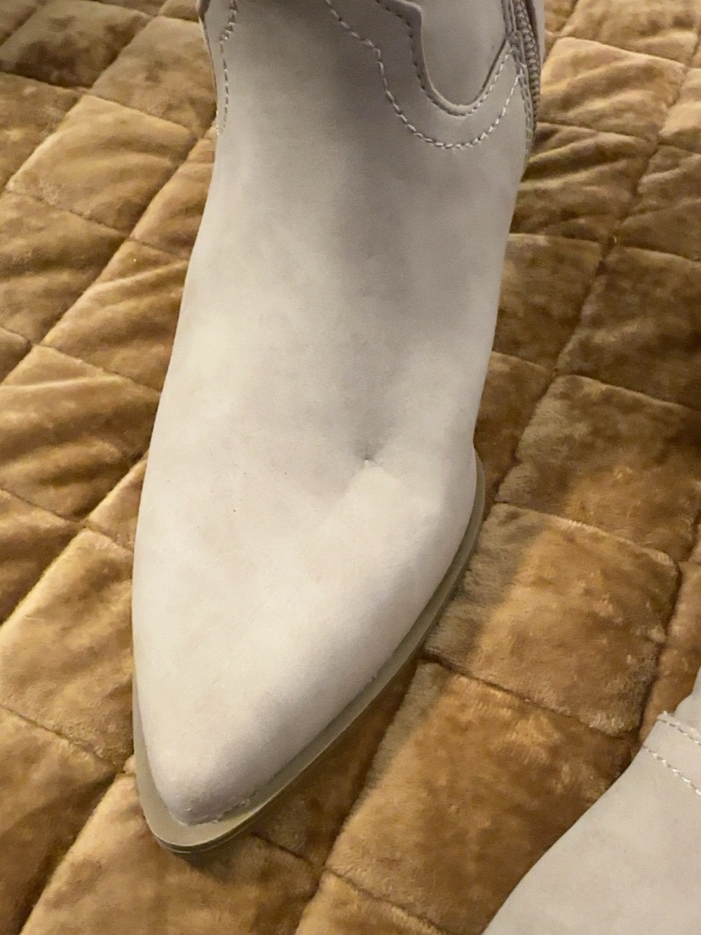 Pink Lily Western Cowboy Boots Size 7.5 Taupe Embroidered Knee High NWOT - Picture 11 of 12